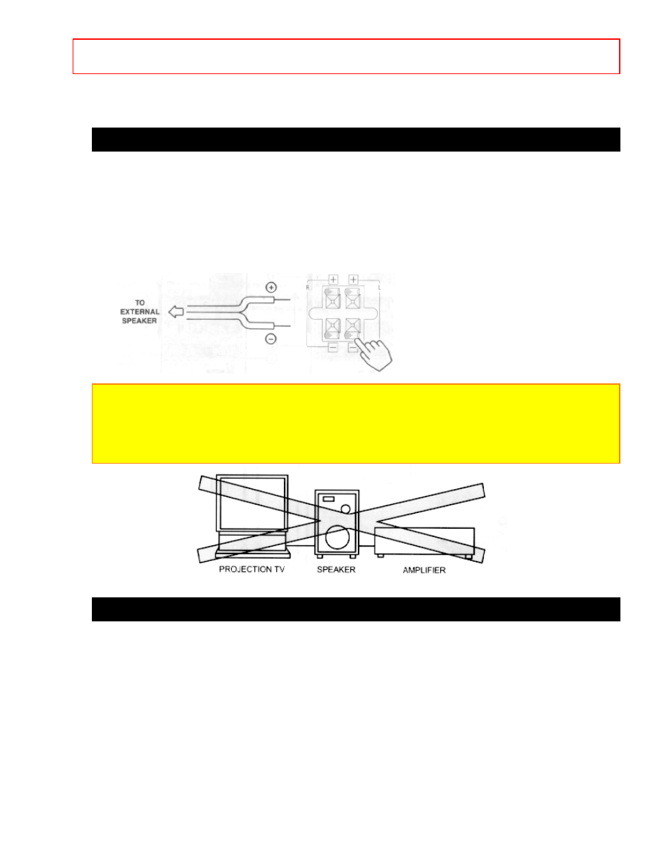 Connecting to rear speaker terminals, Tips on rear panel connections | Hitachi 60SX4K User Manual | Page 11 / 42