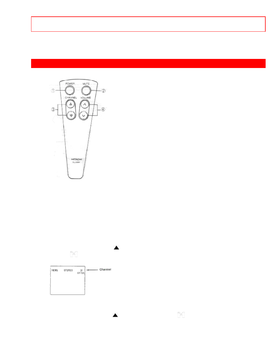 The easy remote control (clu-609a) | Hitachi 60SX4K User Manual | Page 12 / 42