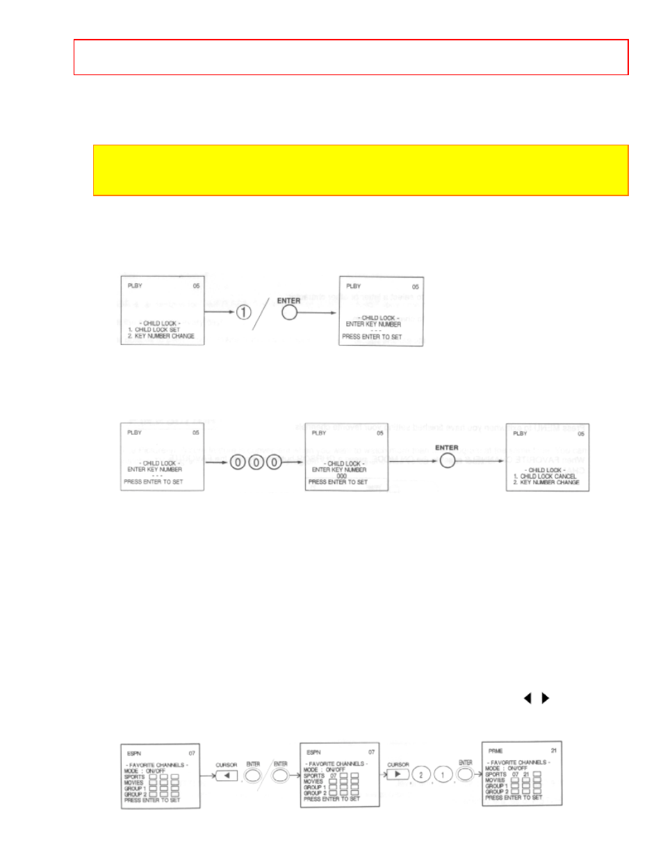 Child lock • favorite channels | Hitachi 60SX4K User Manual | Page 22 / 42