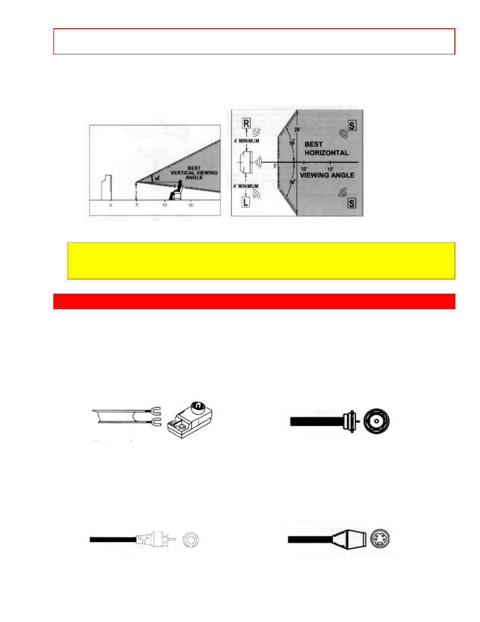 Hook-up cables and connectors | Hitachi 60SX4K User Manual | Page 7 / 42