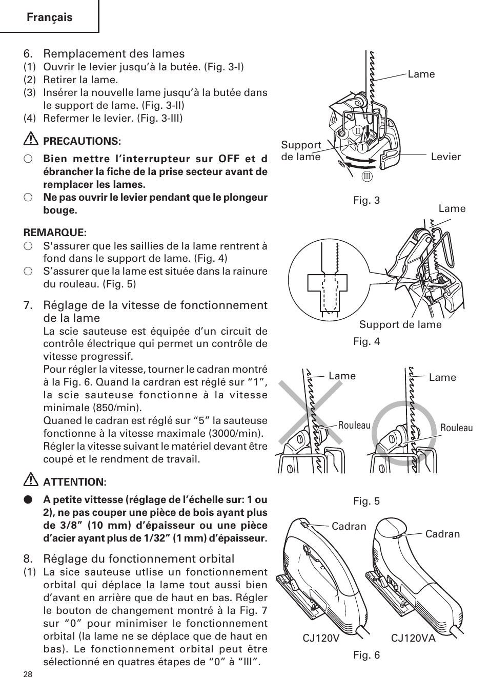 Hitachi CJ120VA User Manual | Page 28 / 60