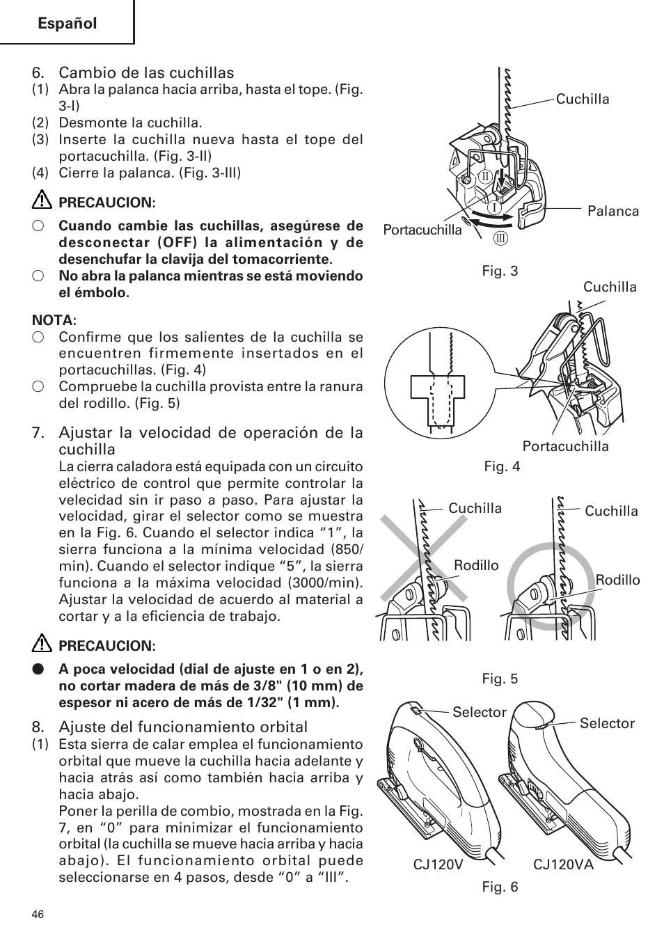 Hitachi CJ120VA User Manual | Page 46 / 60