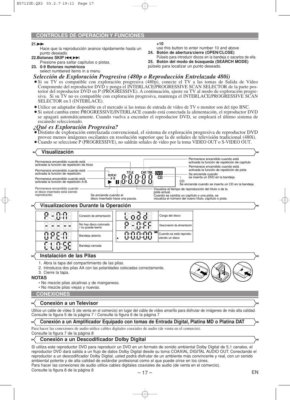 Qué es exploración progresiva | Hitachi DV-P533U User Manual | Page 17 / 18