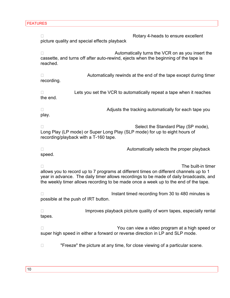 Hitachi VT-M290A User Manual | Page 10 / 73