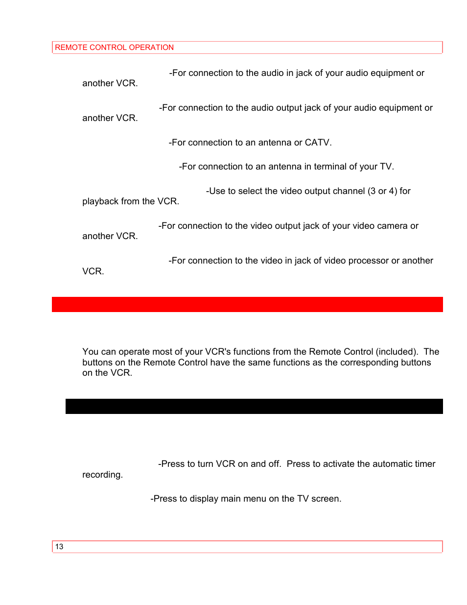 Remote control operation, How to use the remote control | Hitachi VT-M290A User Manual | Page 13 / 73