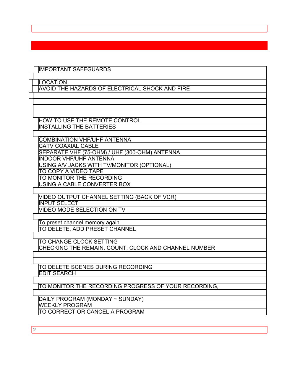 Hitachi VT-M290A User Manual | Page 2 / 73