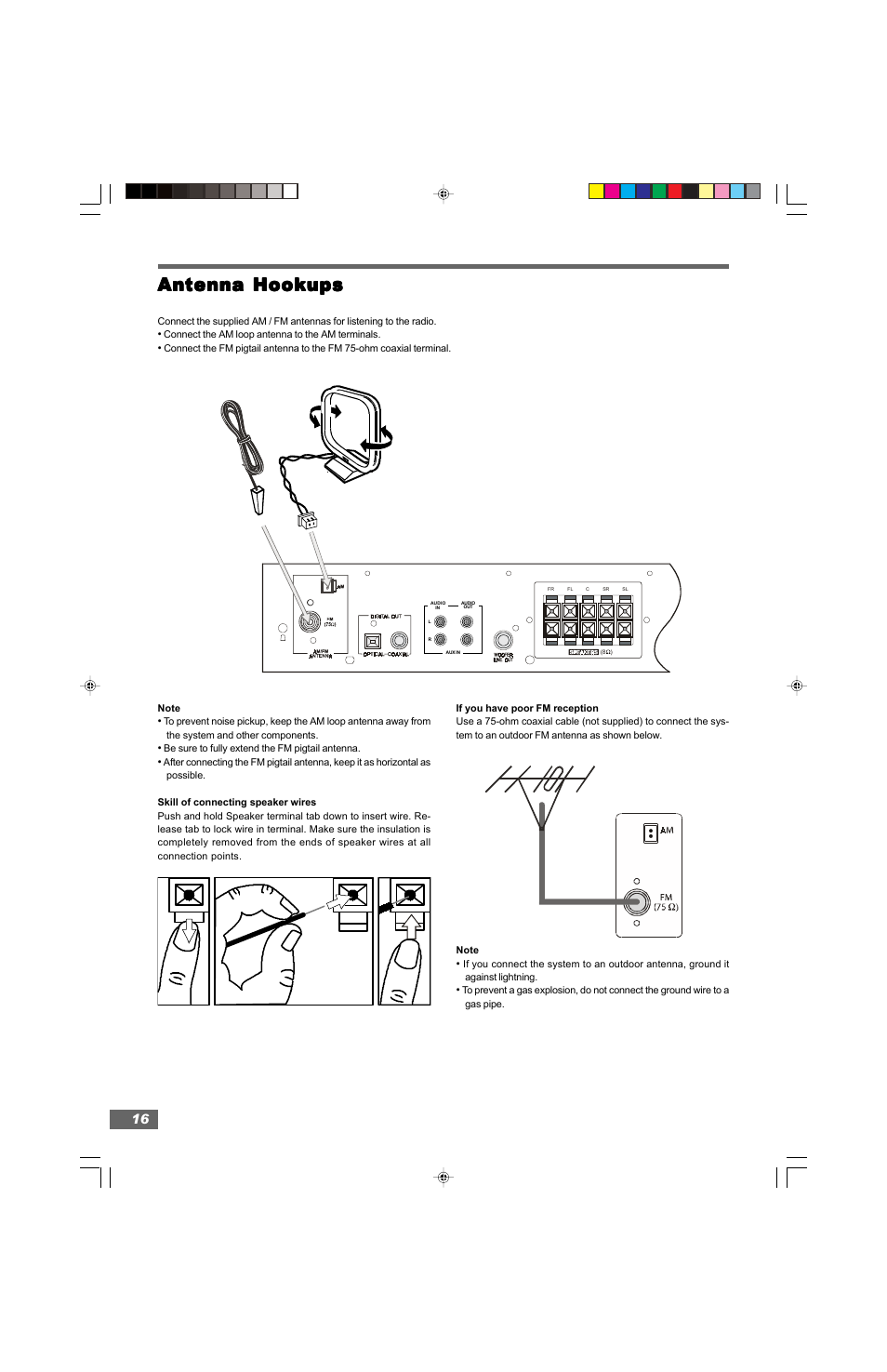 Antenna hookups | Hitachi HTD-K160 User Manual | Page 16 / 47