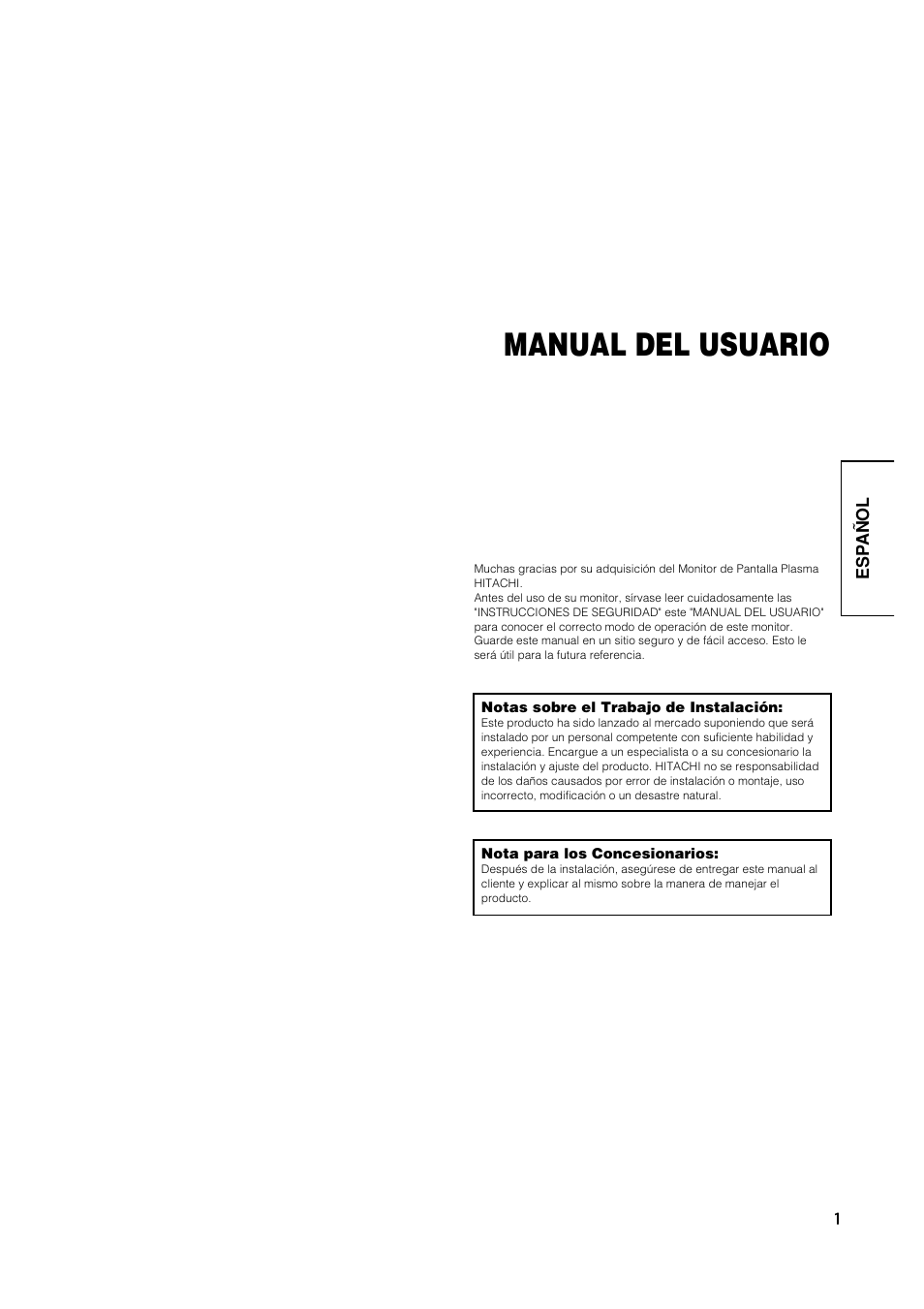 Manual del usuario | Hitachi CMP420V1 User Manual | Page 95 / 142