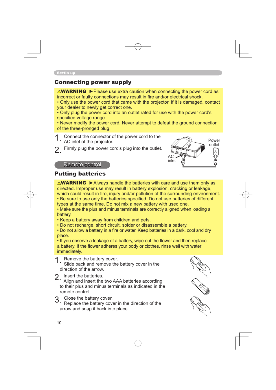 Hitachi PJ-TX100 User Manual | Page 10 / 50