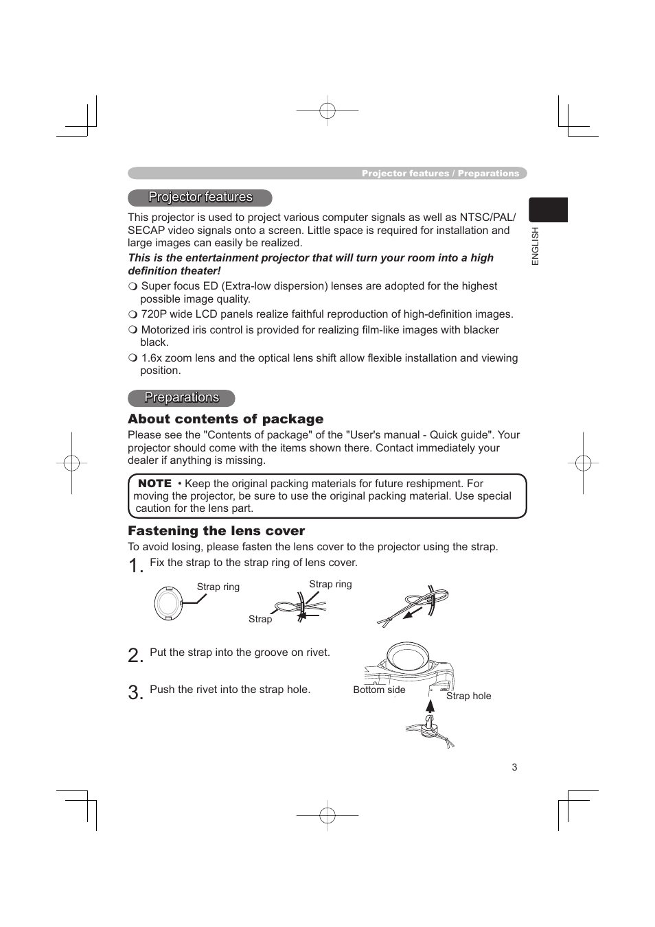 Hitachi PJ-TX100 User Manual | Page 3 / 50