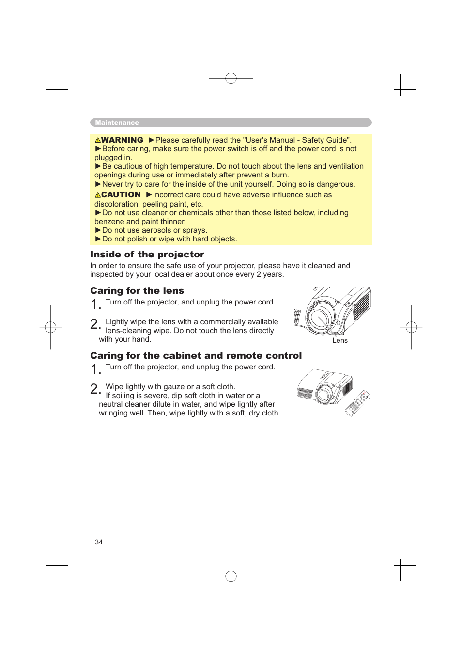 Hitachi PJ-TX100 User Manual | Page 34 / 50