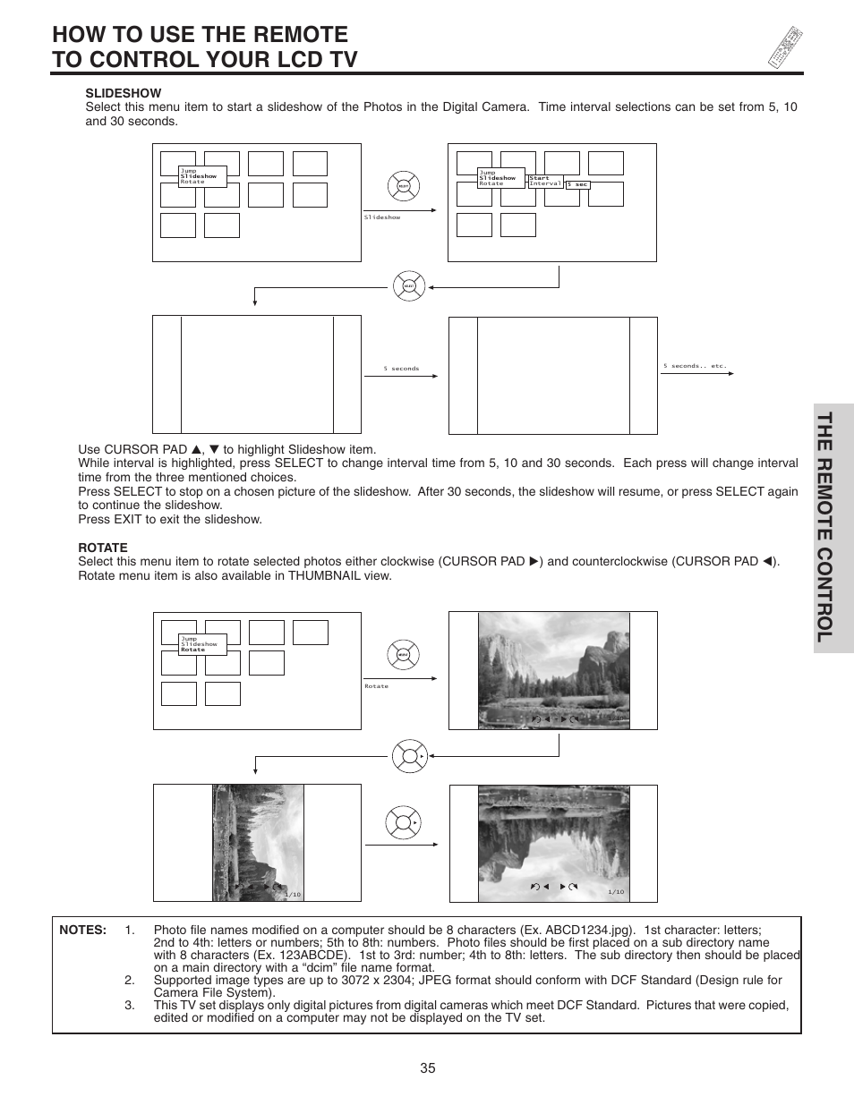 How to use the remote to control your lcd tv, The remote control | Hitachi 32HDL51 User Manual | Page 35 / 100