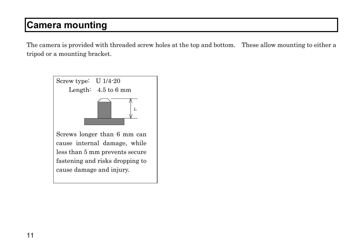 Camera mounting | Hitachi HV-F31F User Manual | Page 25 / 60