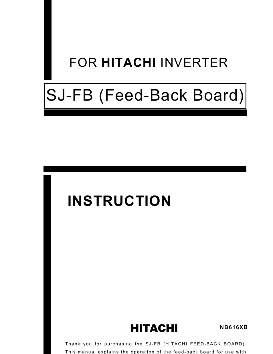 Hitachi SJ-FB User Manual | 35 pages