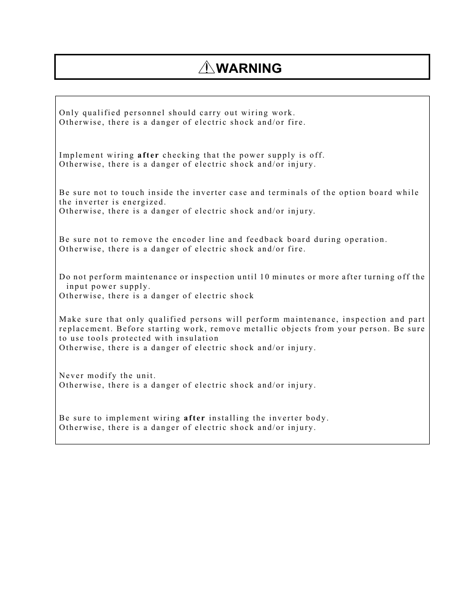 Warning | Hitachi SJ-FB User Manual | Page 5 / 35