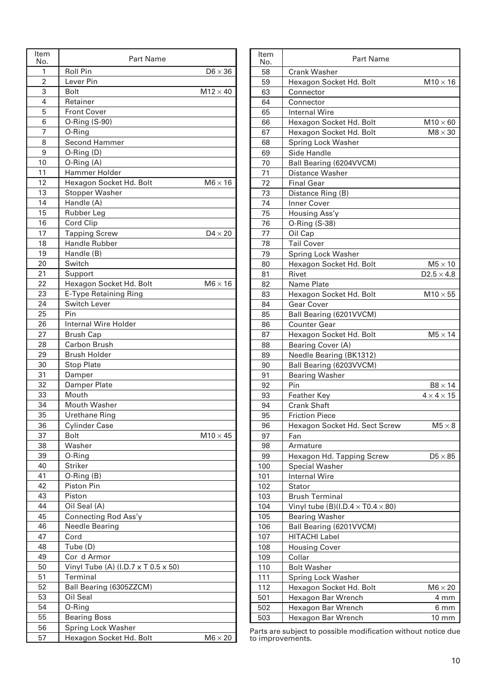 Hitachi H90SB OM H 90SB User Manual | Page 11 / 12