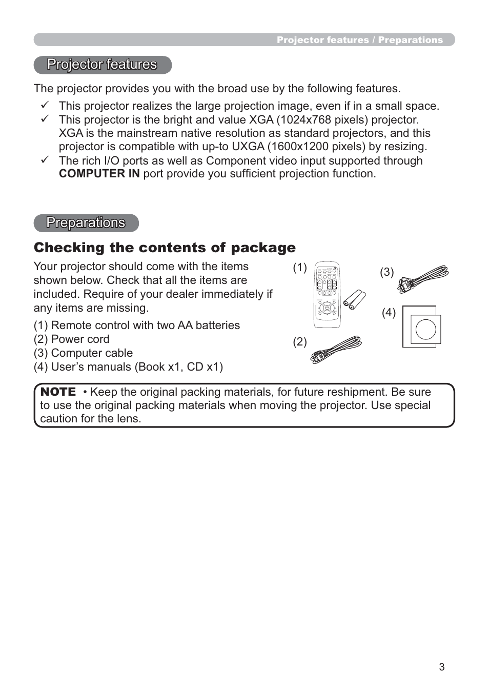 Hitachi CP-RX80 User Manual | Page 3 / 64