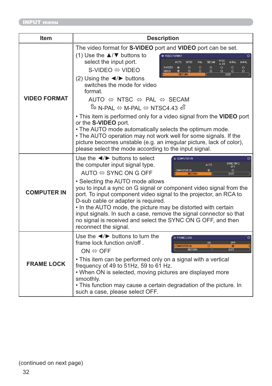 Hitachi CP-RX80 User Manual | Page 32 / 64