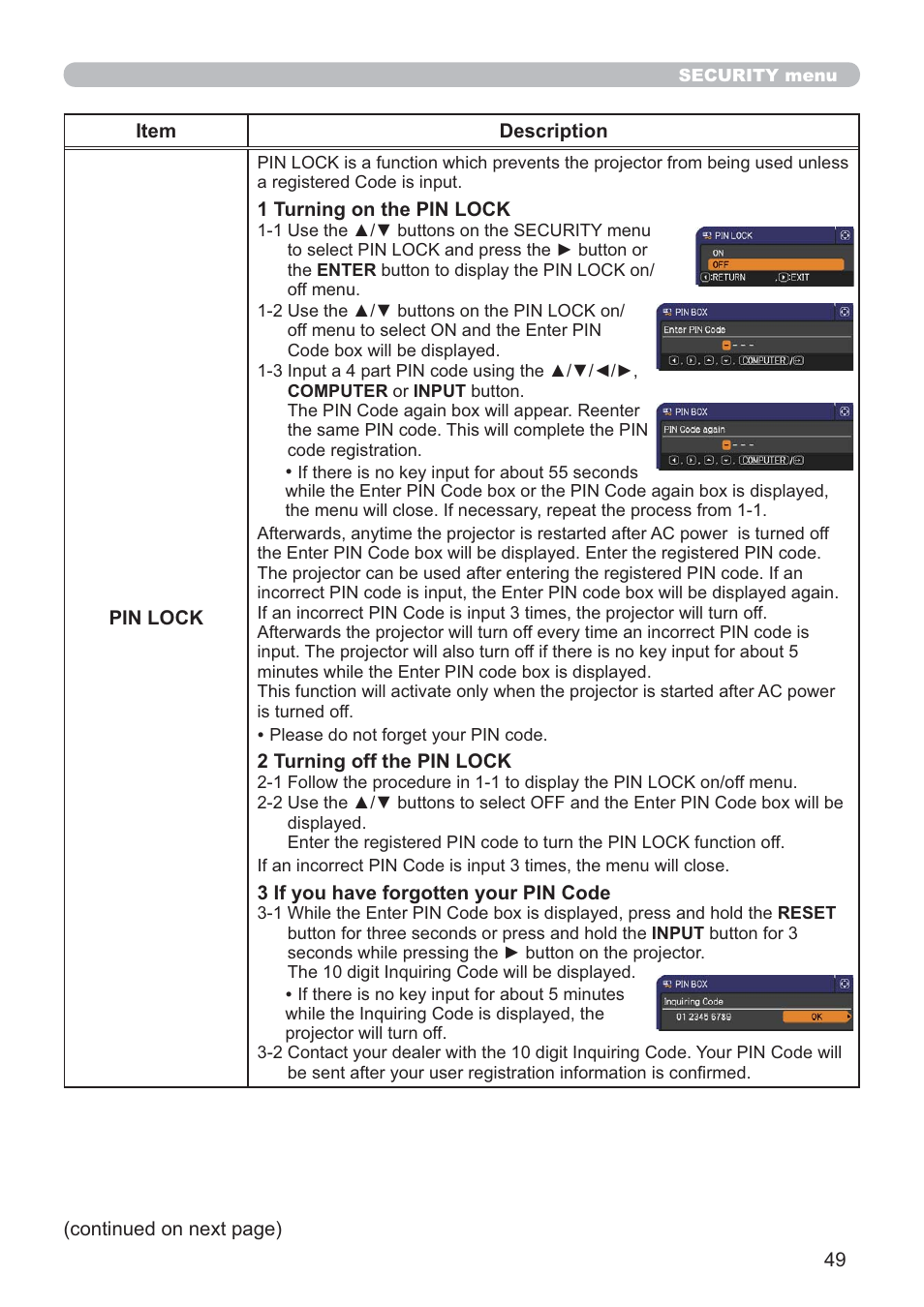 Hitachi CP-RX80 User Manual | Page 49 / 64