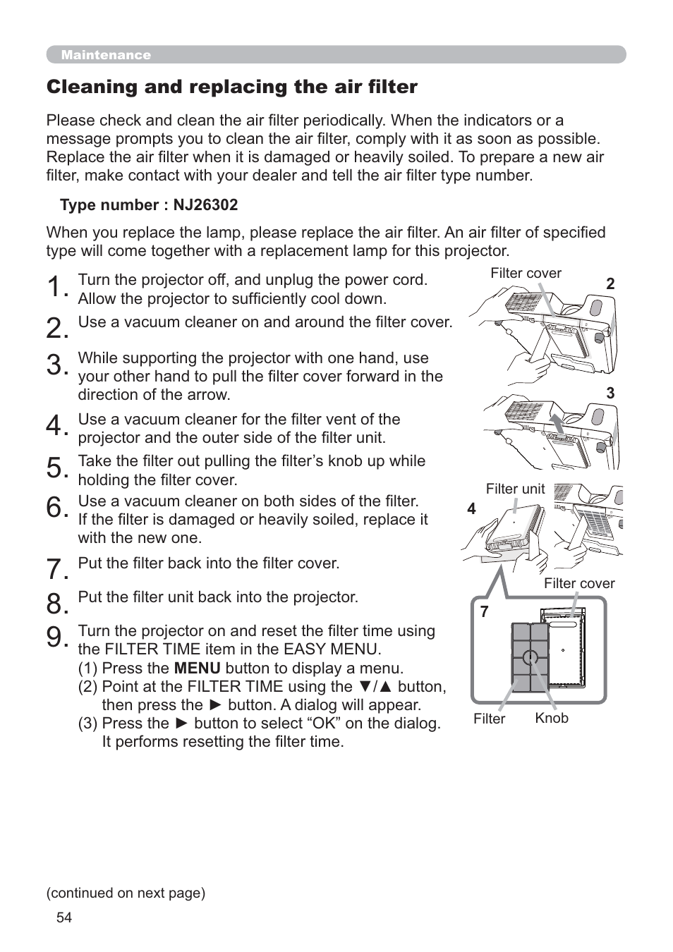 Hitachi CP-RX80 User Manual | Page 54 / 64