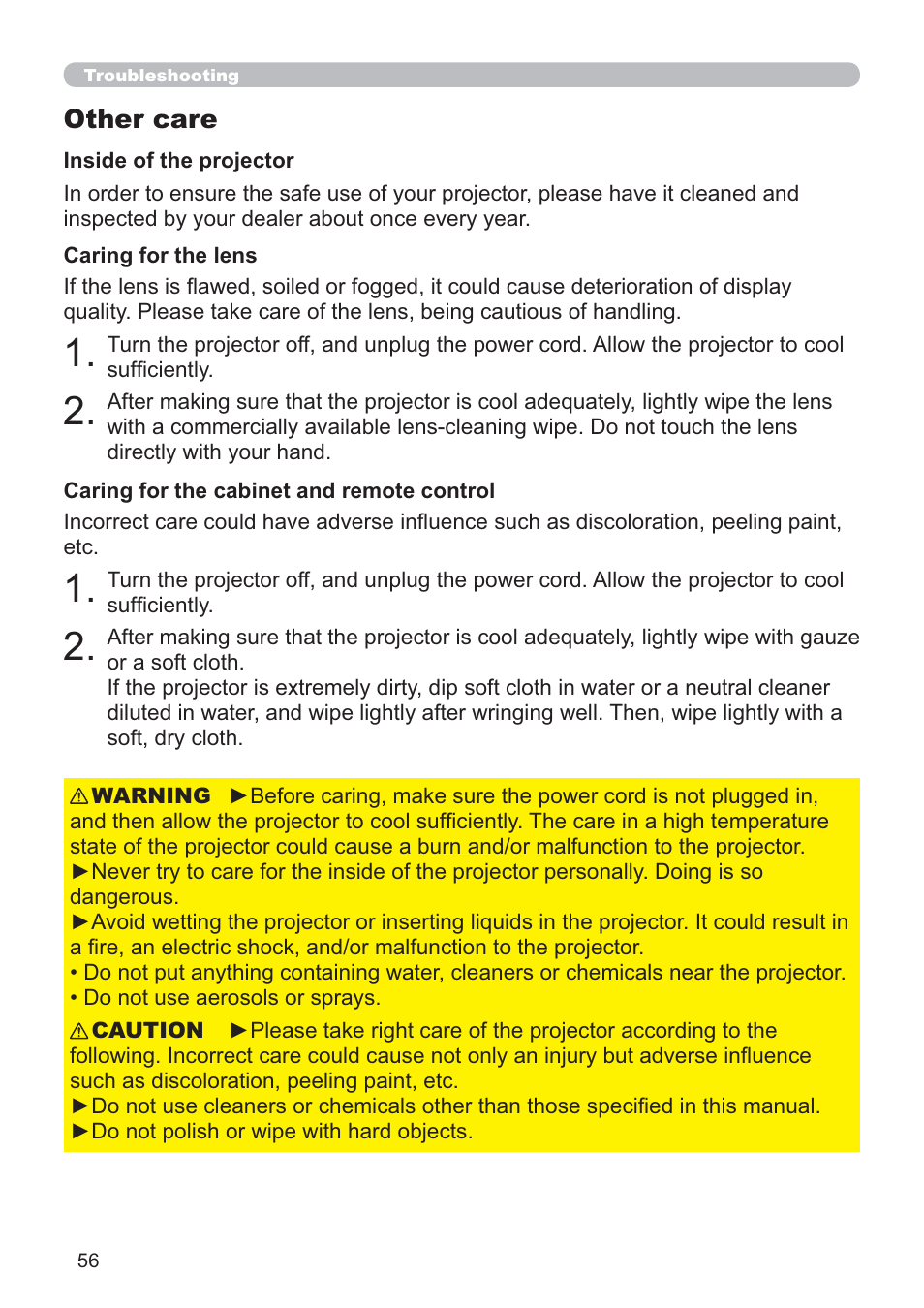 Hitachi CP-RX80 User Manual | Page 56 / 64