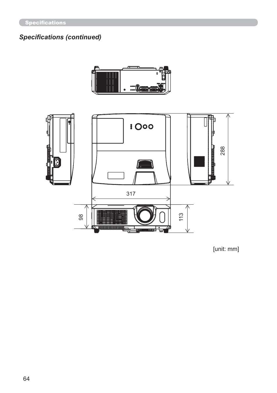 Hitachi CP-RX80 User Manual | Page 64 / 64