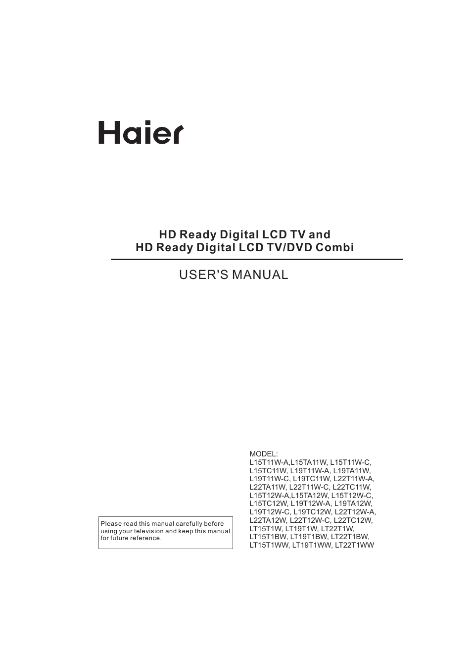 Hitachi L15TA11W User Manual | 88 pages