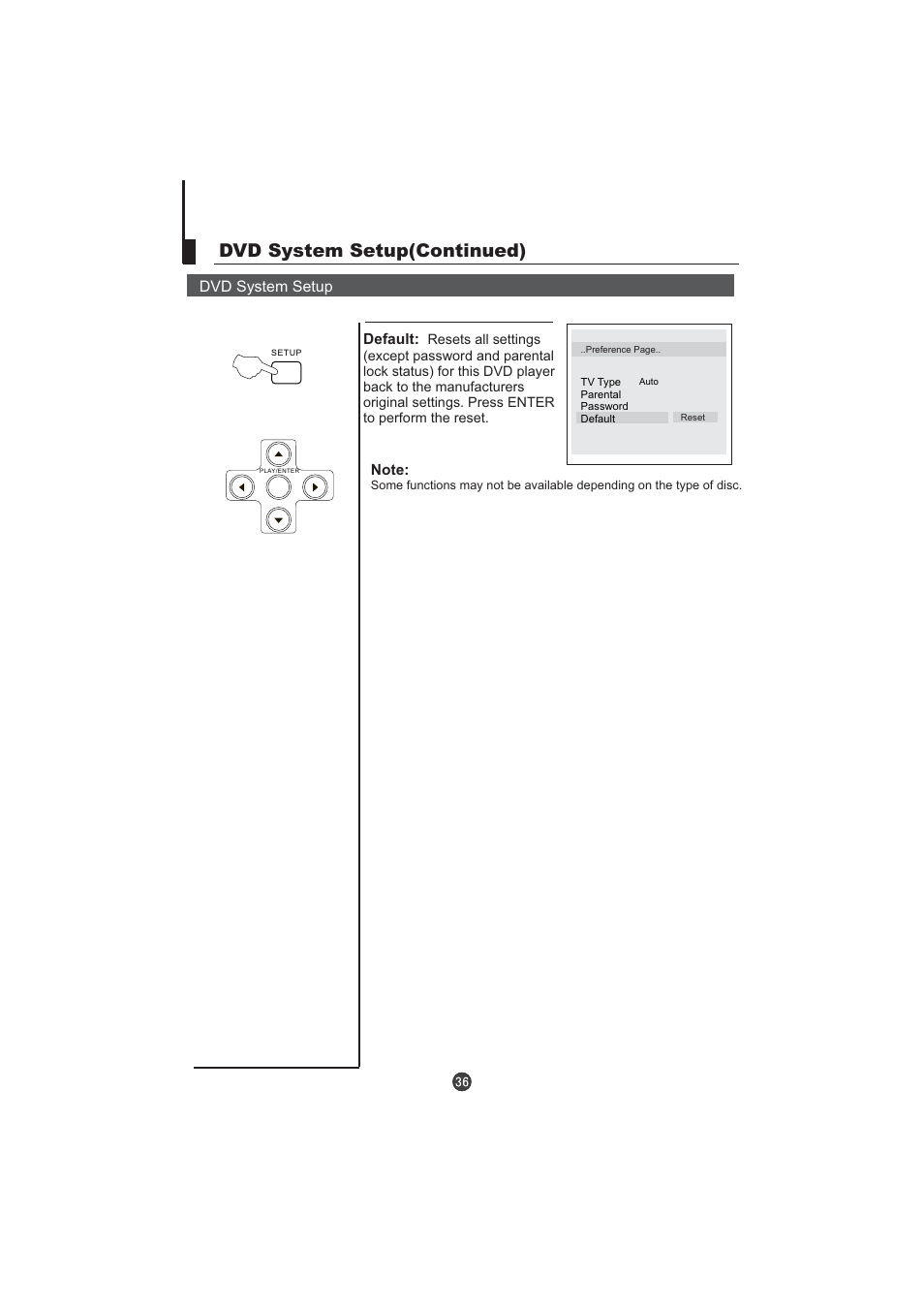 Dvd system setup(continued), Dvd system setup | Hitachi L15TA11W User Manual | Page 38 / 88