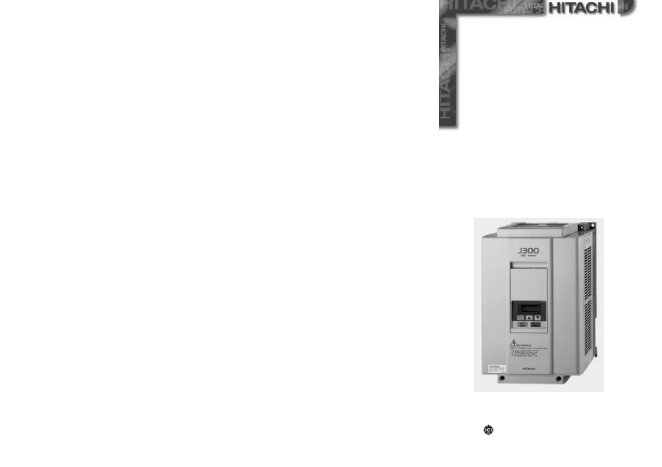 Hitachi INVERTER J300 User Manual | 6 pages