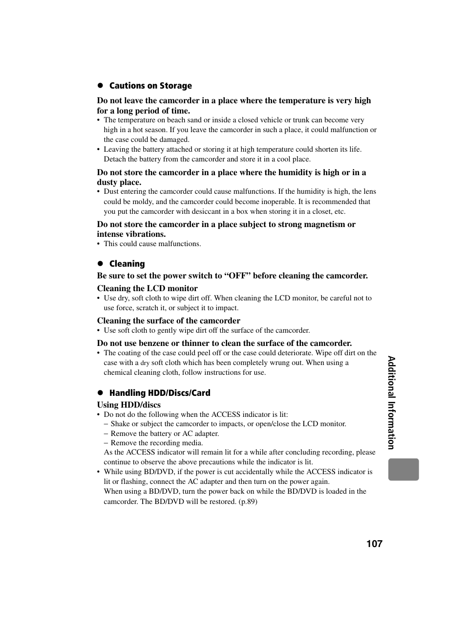 Hitachi DZ-BD10HA User Manual | Page 107 / 121