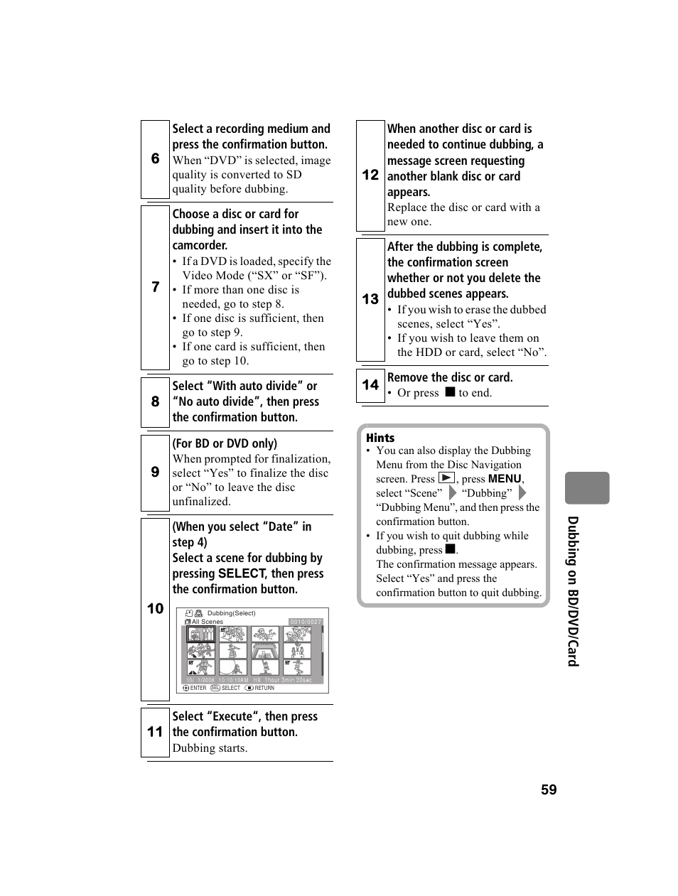 Hitachi DZ-BD10HA User Manual | Page 59 / 121