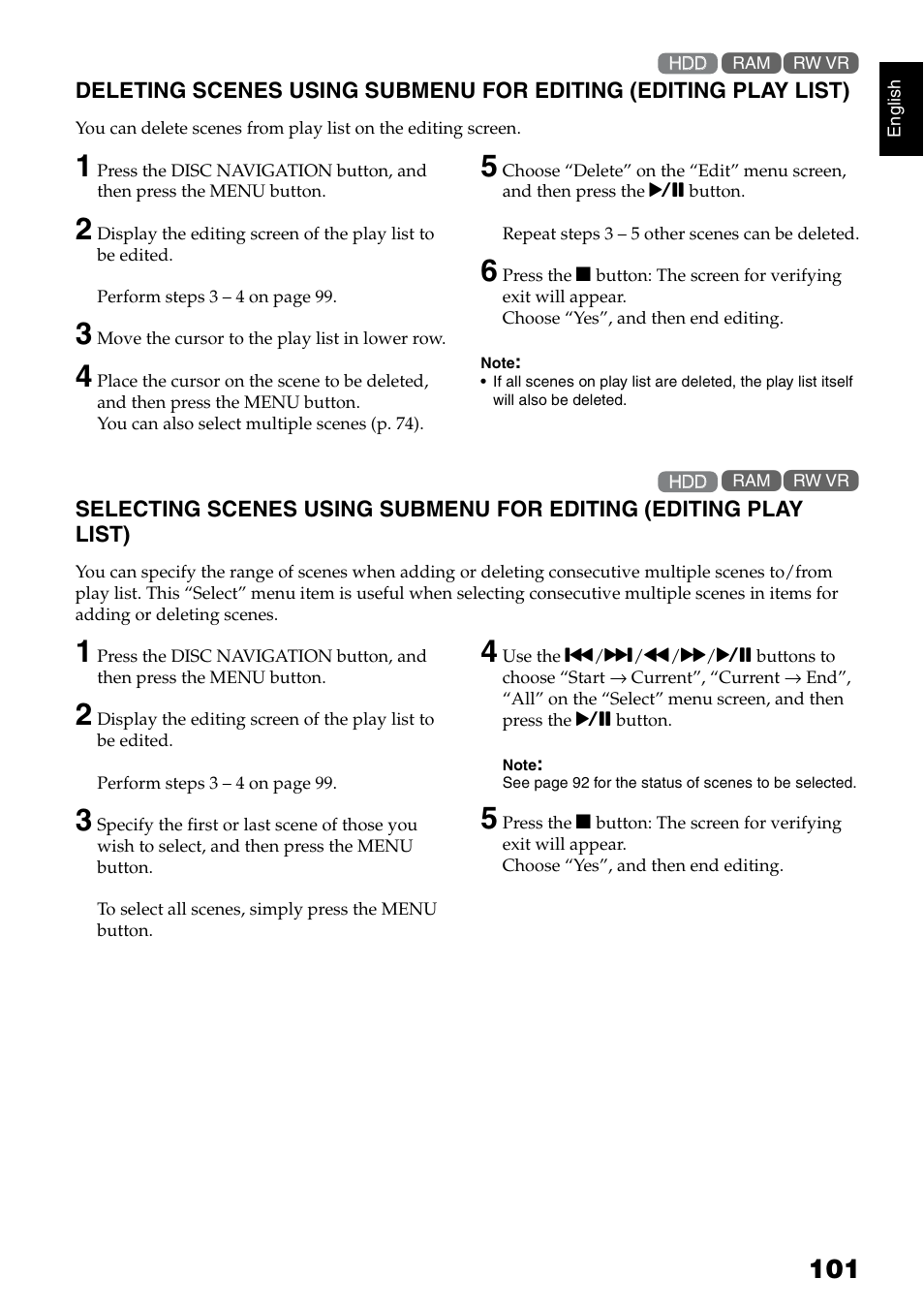 Hitachi DZ-HS500SW User Manual | Page 101 / 160