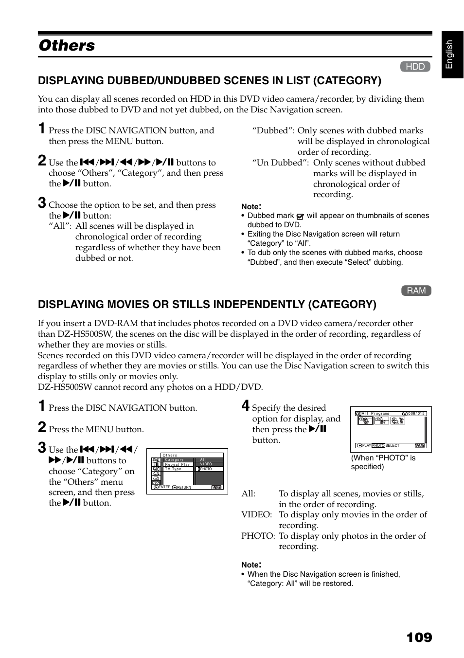 Others | Hitachi DZ-HS500SW User Manual | Page 109 / 160