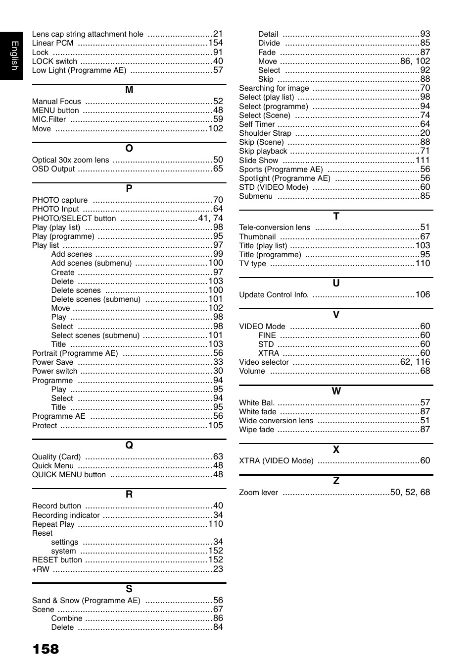 Hitachi DZ-HS500SW User Manual | Page 158 / 160