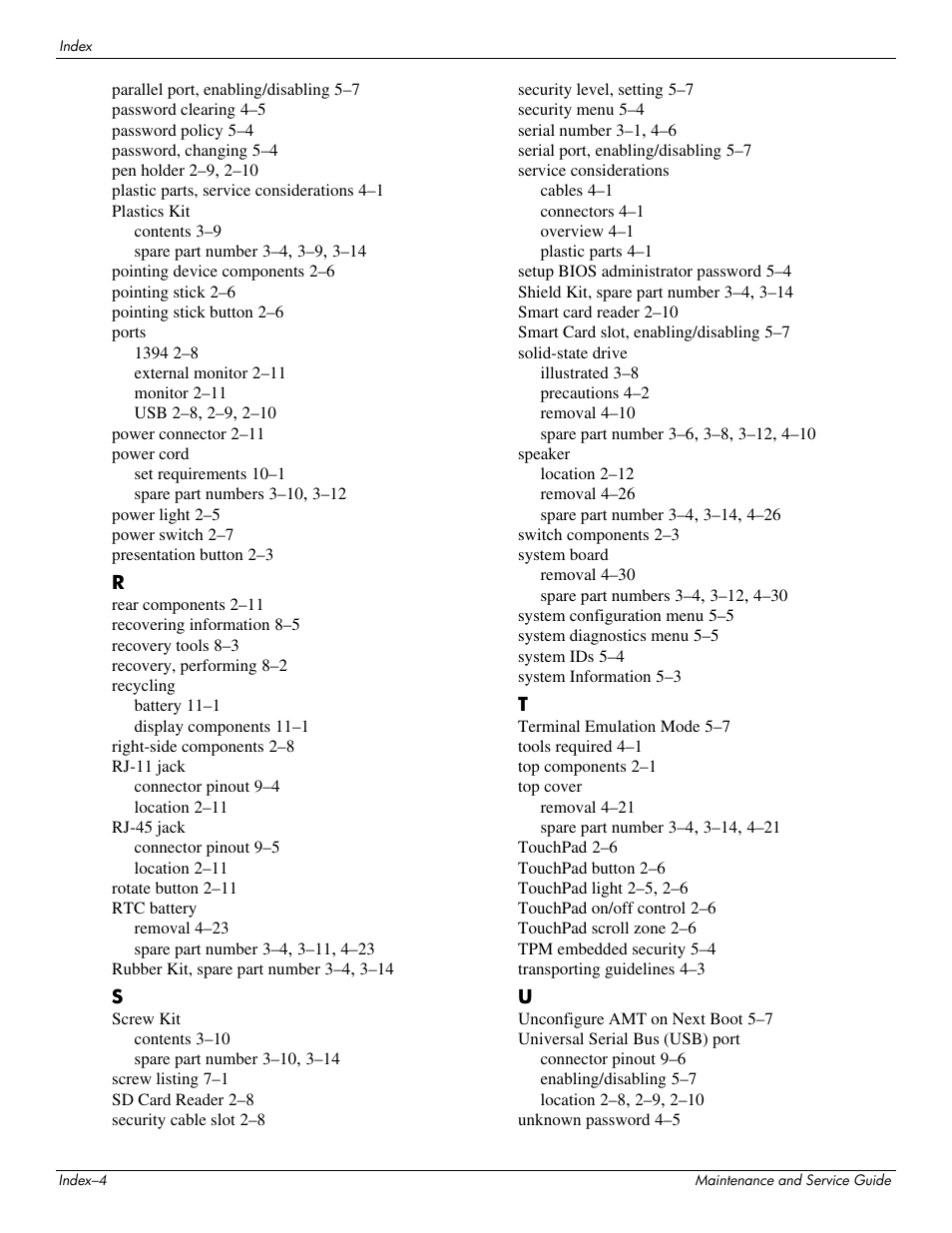 Hitachi ELITEBOOK 2730P User Manual | Page 122 / 123