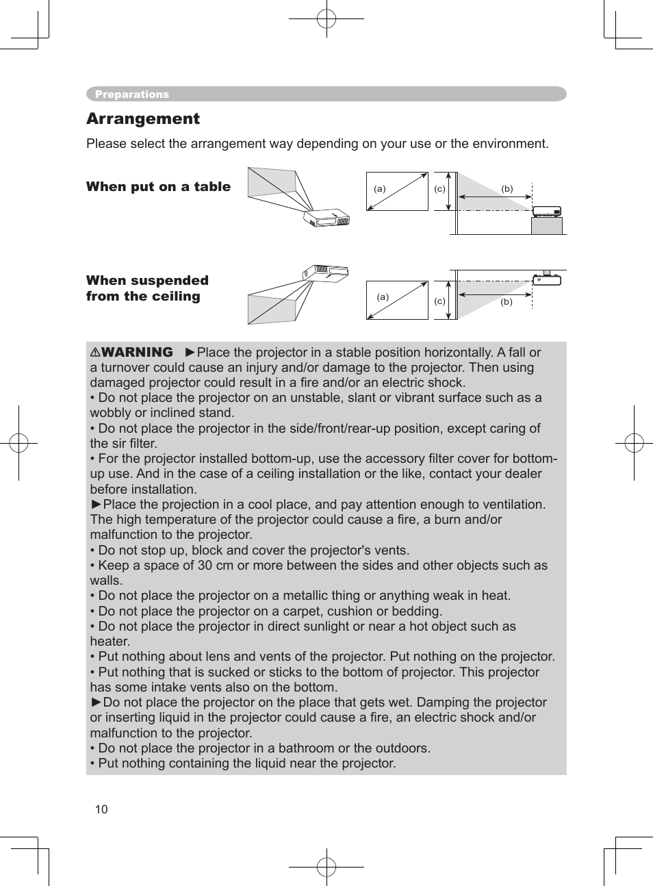 Arrangement | Hitachi PJ-LC9 User Manual | Page 12 / 62