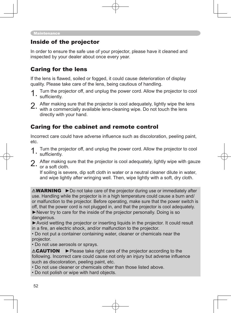 Hitachi PJ-LC9 User Manual | Page 54 / 62