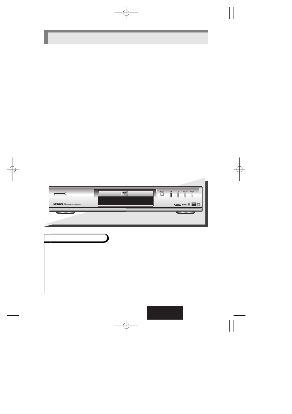 Eneral features | Hitachi DV-P313U User Manual | Page 12 / 45