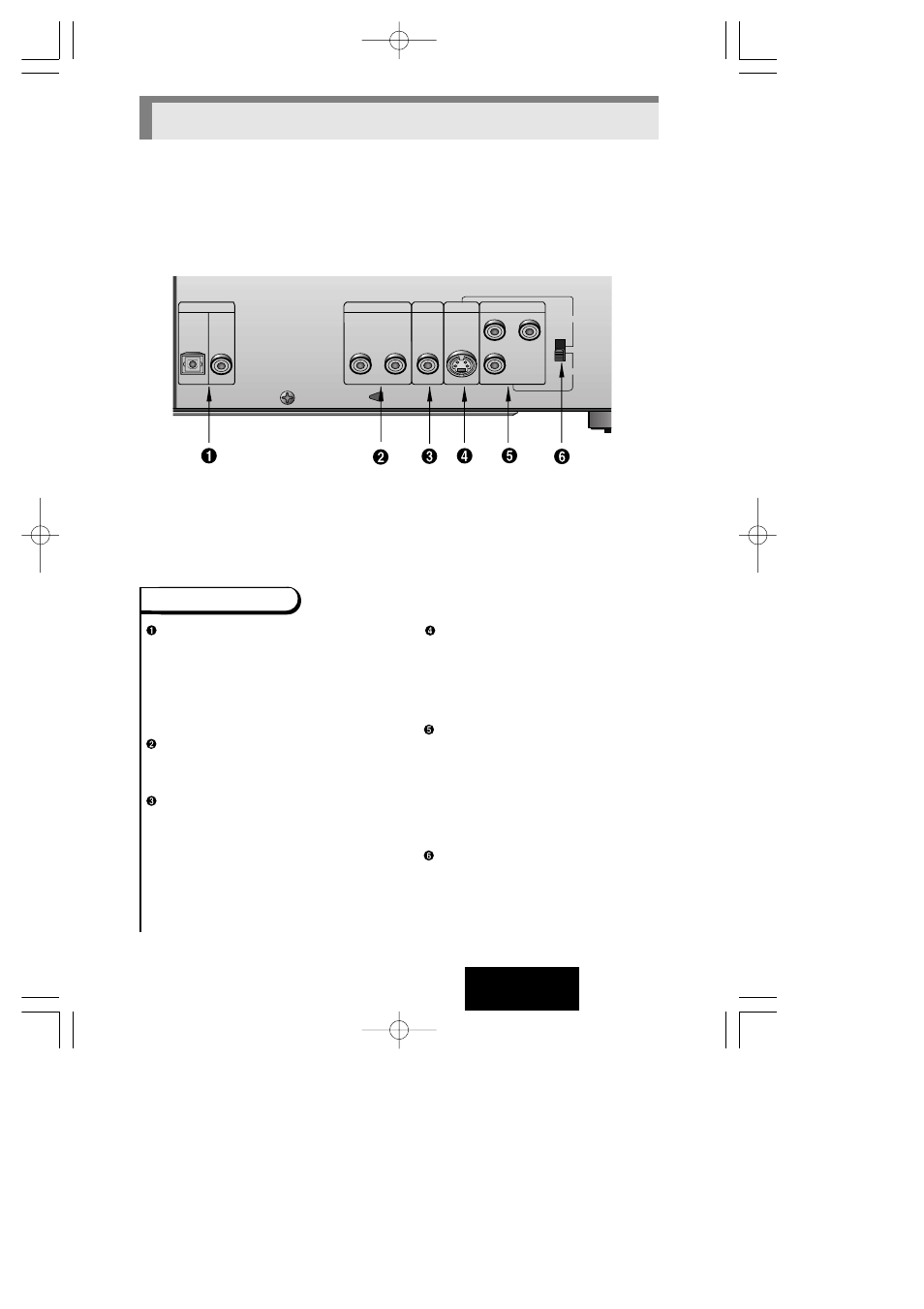 Escription-rear panel, English, Rear panel | Hitachi DV-P313U User Manual | Page 20 / 45