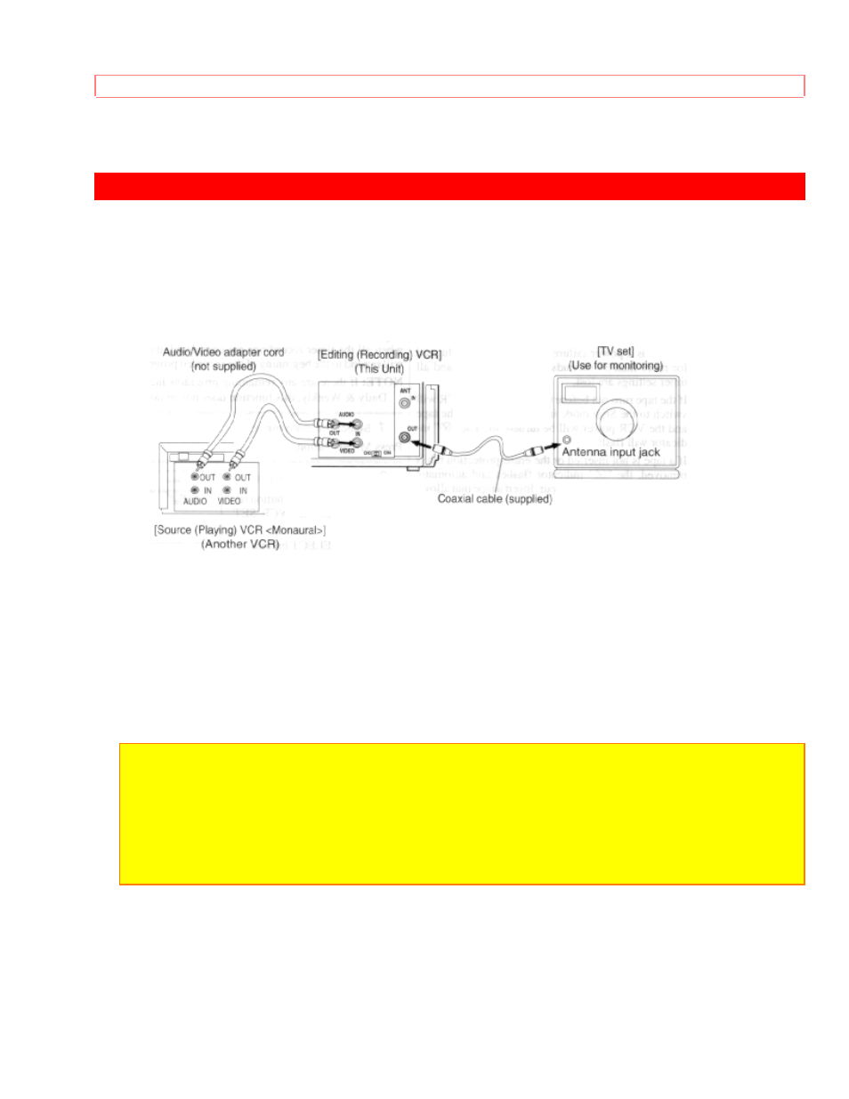 Copying a video tape, To monitor the recording | Hitachi VT-MX411AC User Manual | Page 53 / 60