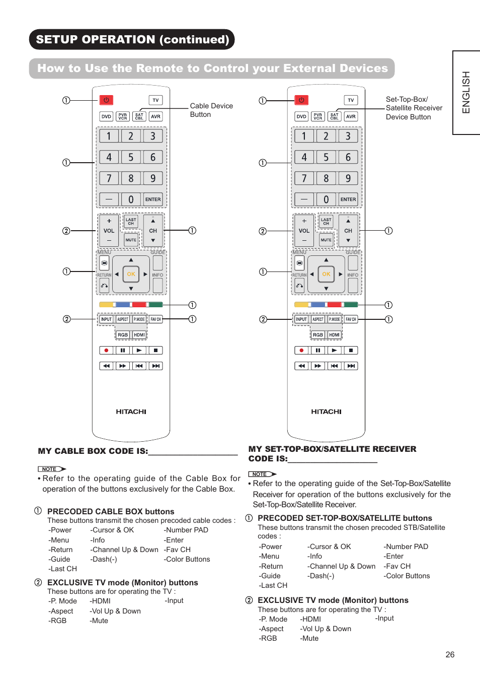 English | Hitachi UT32V502W User Manual | Page 27 / 53