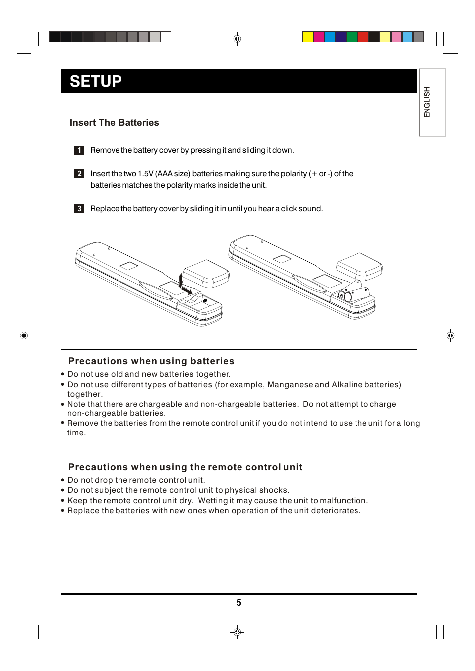 Setup | Hitachi C29-F880SN User Manual | Page 5 / 20