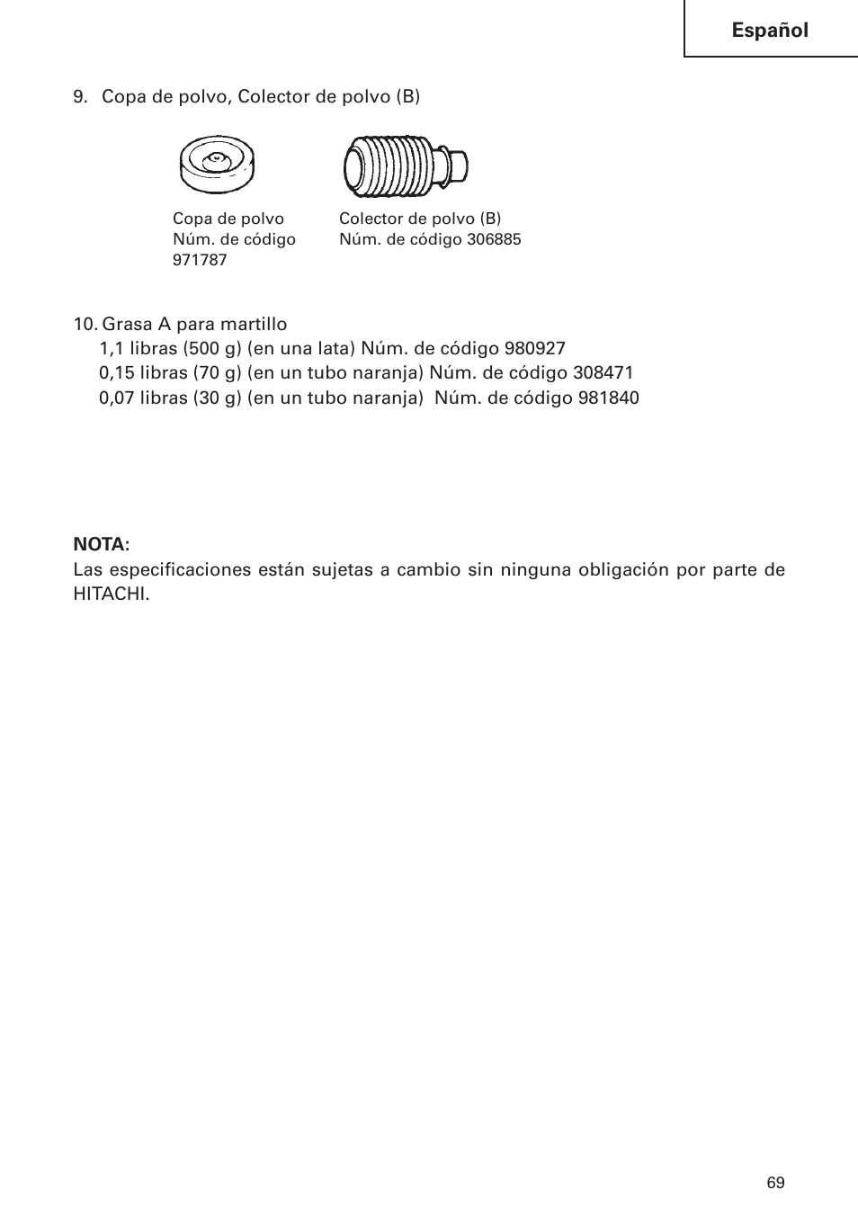 Hitachi DH24PB2 User Manual | Page 69 / 72