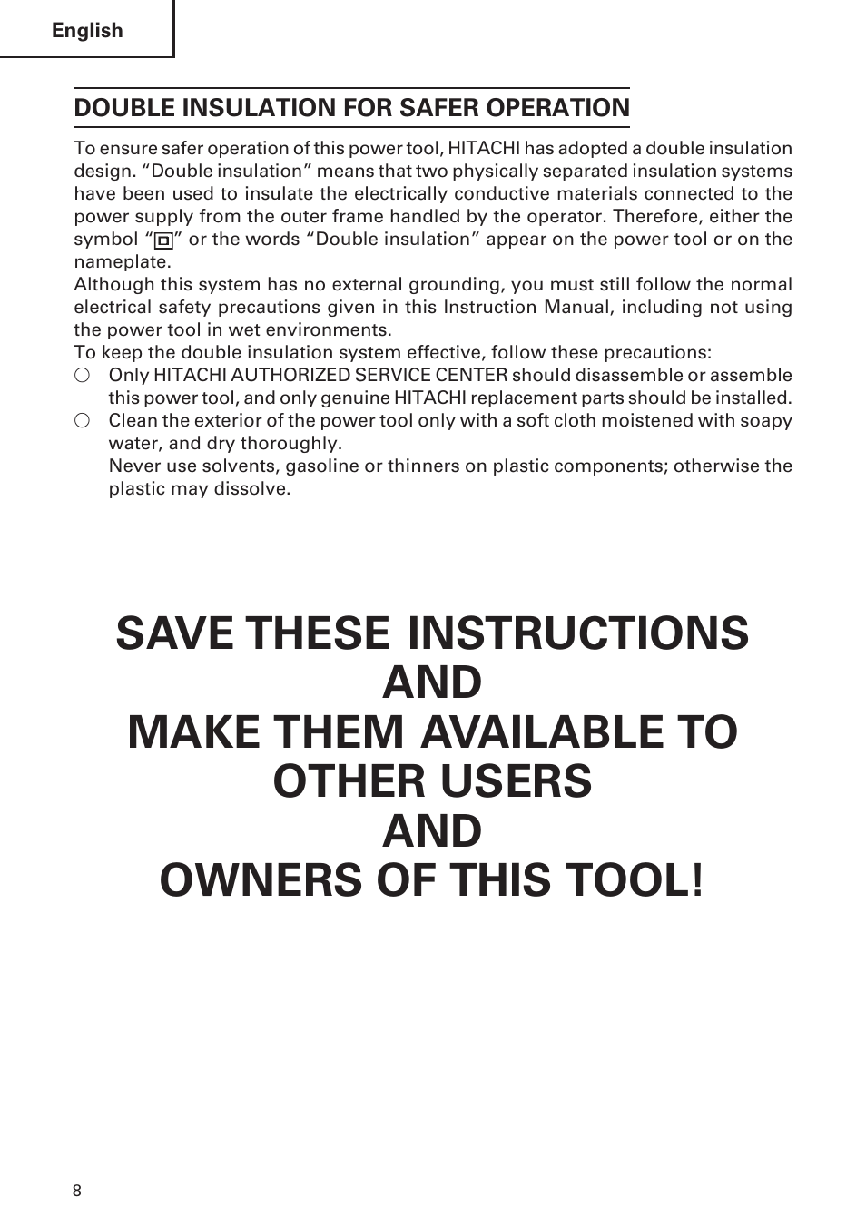 Hitachi DH24PB2 User Manual | Page 8 / 72