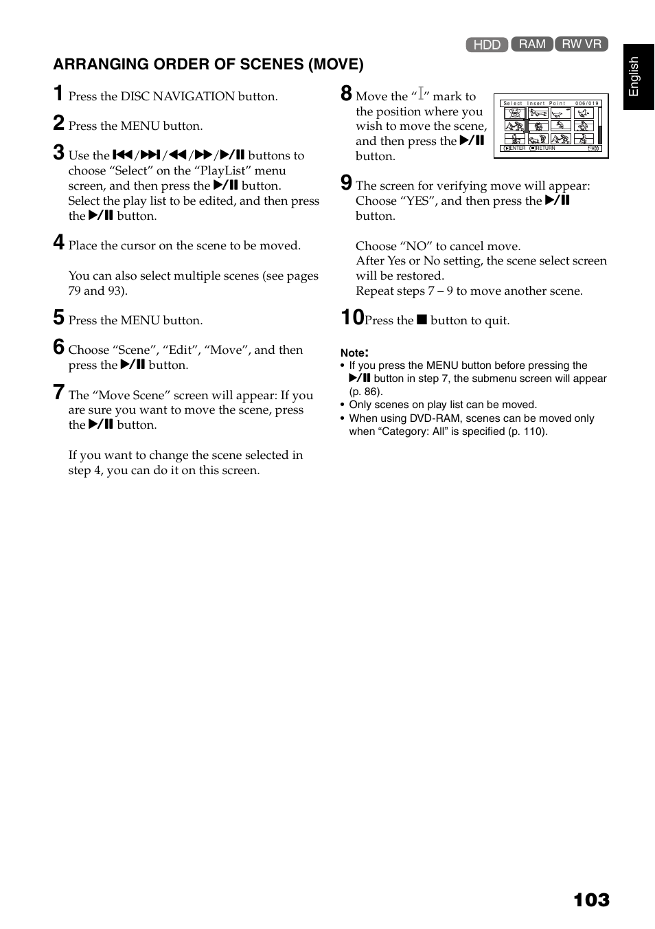 Hitachi DZ-HS300A User Manual | Page 103 / 170