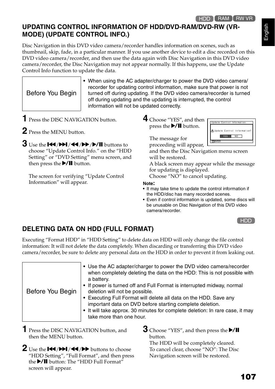Hitachi DZ-HS300A User Manual | Page 107 / 170