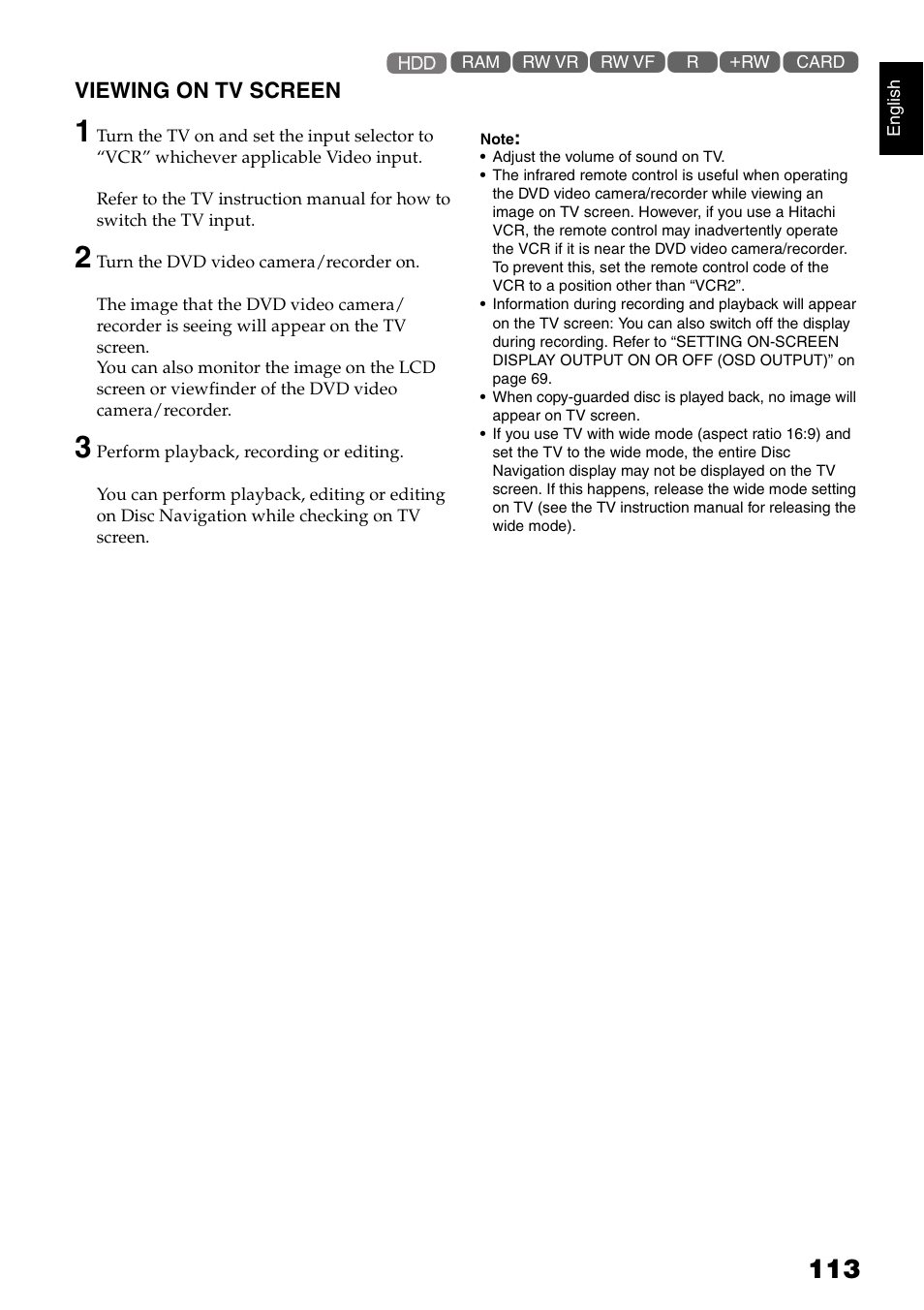 Hitachi DZ-HS300A User Manual | Page 113 / 170