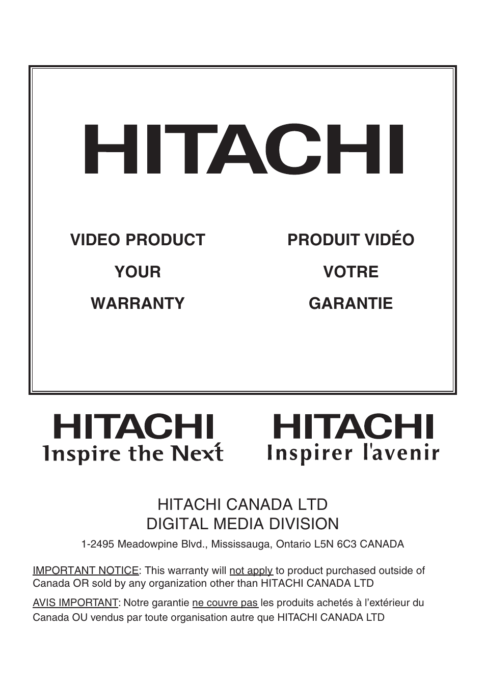 Hitachi DZ-HS300A User Manual | Page 167 / 170