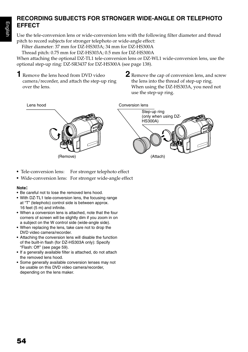 Hitachi DZ-HS300A User Manual | Page 54 / 170