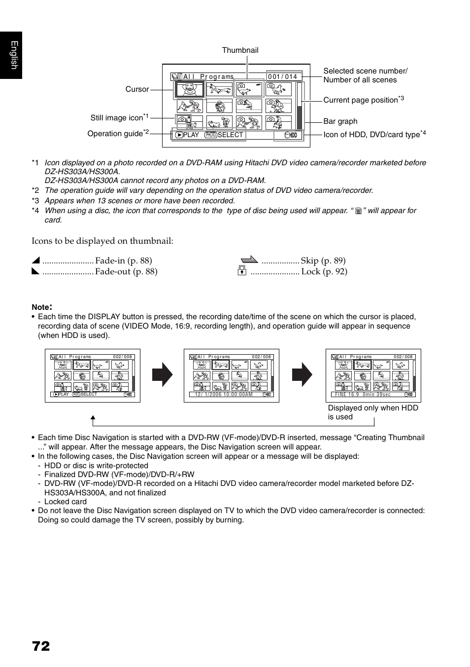 Hitachi DZ-HS300A User Manual | Page 72 / 170